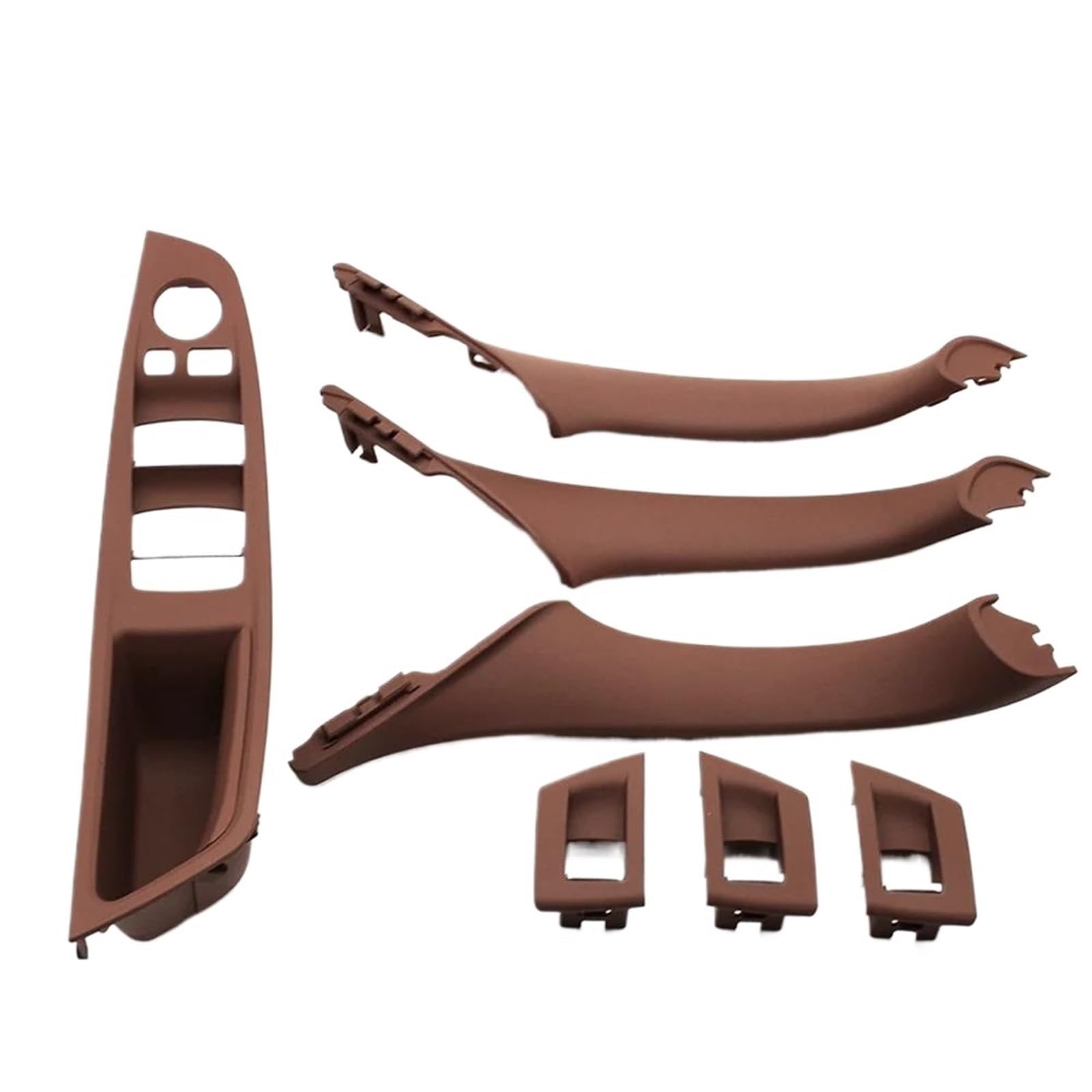 LVXVMOZEOK Interior Door Handle Armrest for 5 Series for F10 for F11 for 520 for 523 for 525 for 528 for 530 for 535 LHD Car Armrest Switch Panel Door Pull(Model A Redbrown)