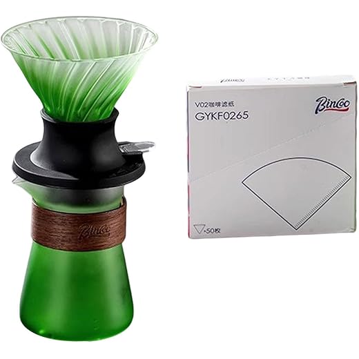 ECOMISTIQPour over Coffee Maker Set Glass Coffee Filter Cup