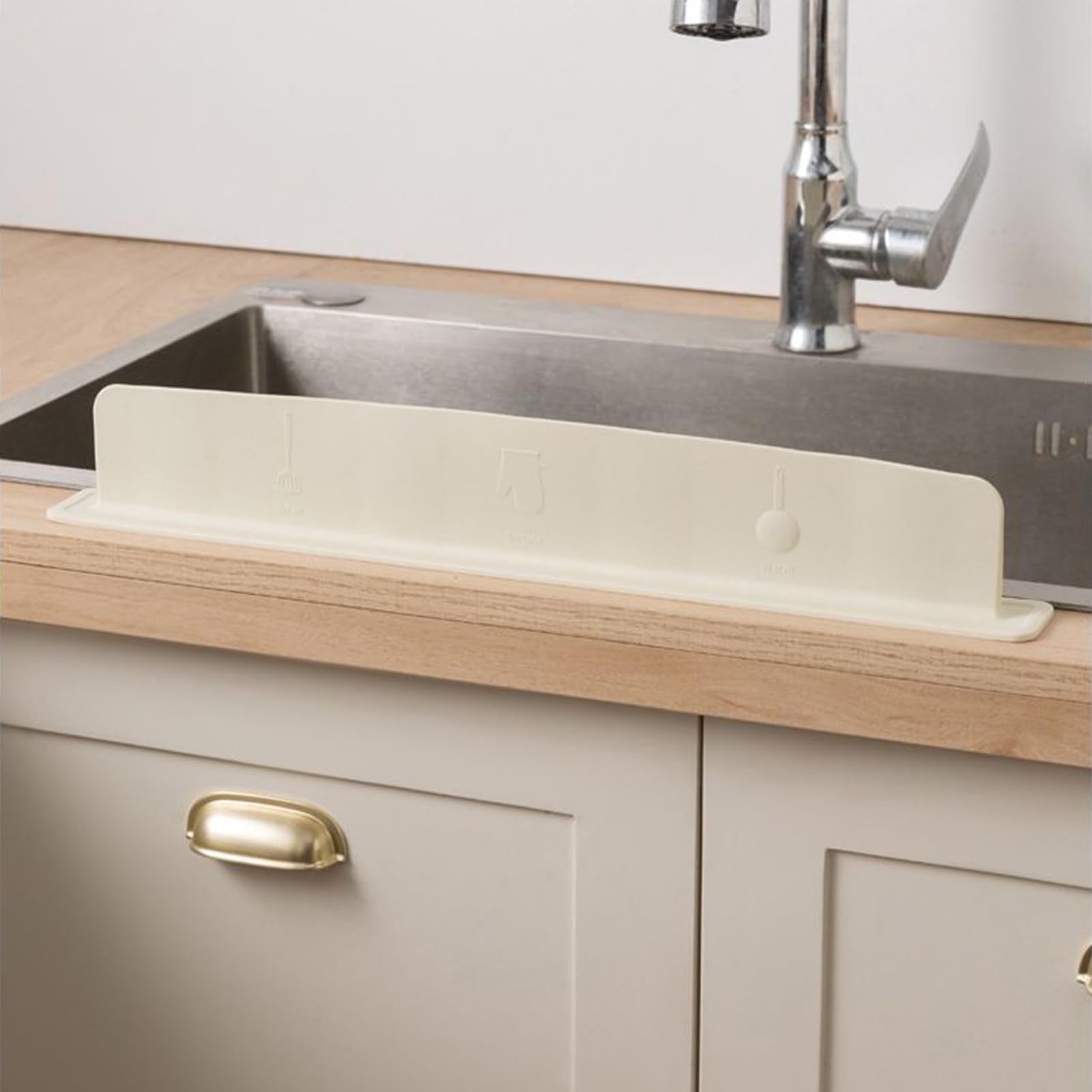Paraspruzzi per lavandino, barriera antispruzzo per Rubinetto in Silicone, 50 x 8 x 4 cm, con, Protezione per l'igiene e Il Controllo 'Acqua in Vasca da Bagno, lavabo, Uso in Appartamento