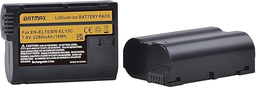 Miniatura 9 de Batmax 2X 2280mAh EN-EL15C EN-EL15 EN-EL15A EL15b + cargador USB LED con puerto tipo C para Nikon Z5, Z6, Z6 II, Z7, Z7II, D780, D850, D7500, D500,