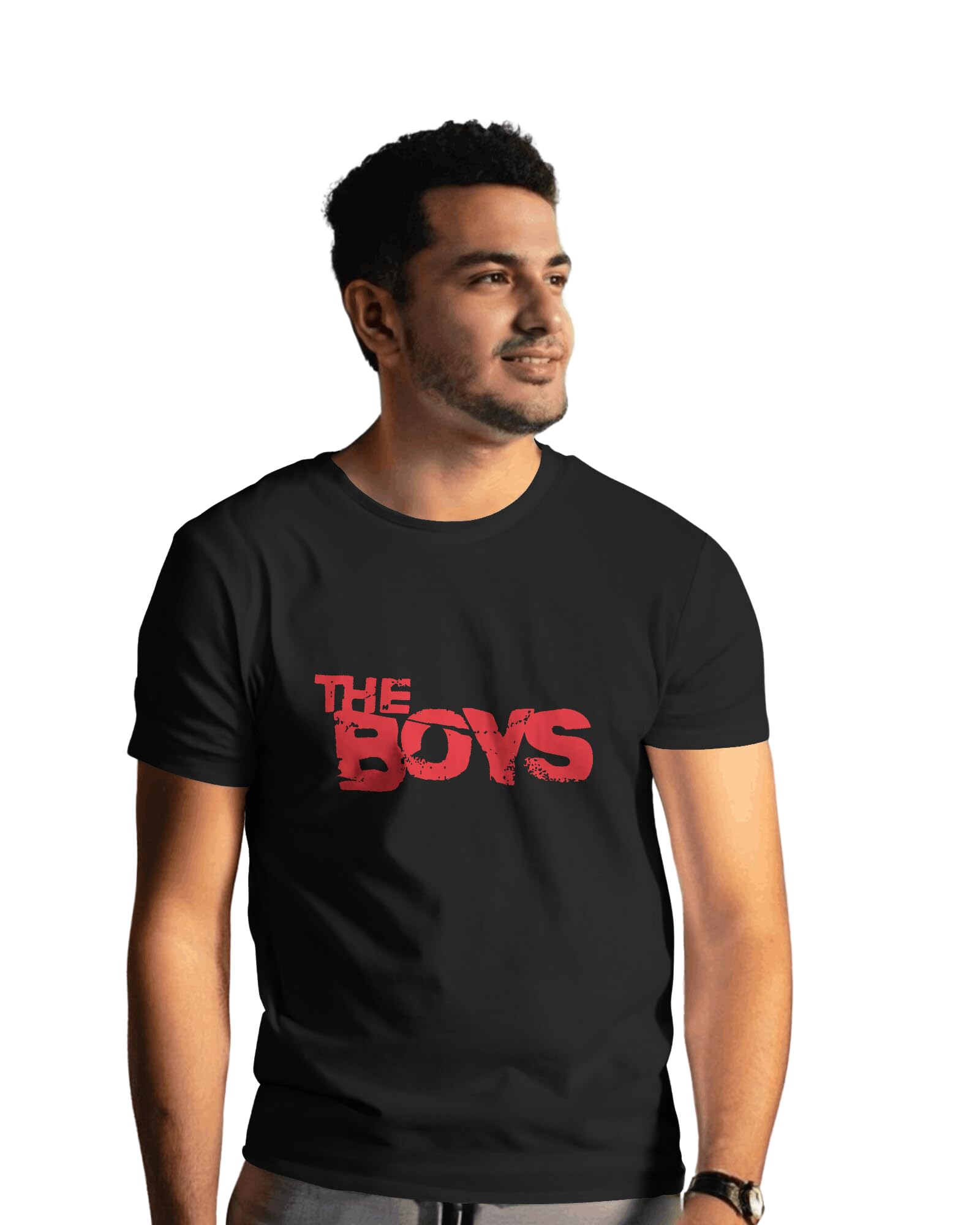 JONTY S FASHION The Boys Printed Black Pure Cotton T-Shirt 210 GSM Bio-washed2