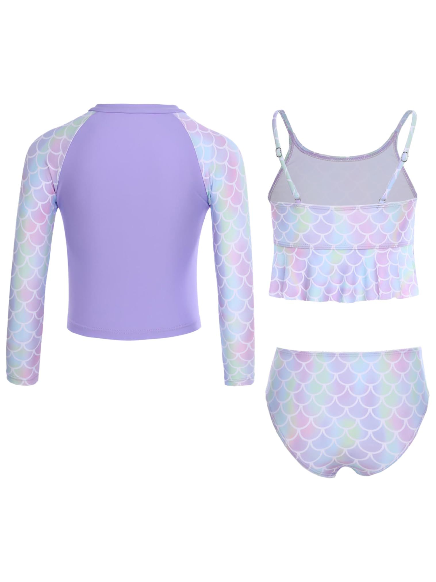 Speedo Girls' Swimsuit Two Piece Bikini Set, Rose Violet, 8