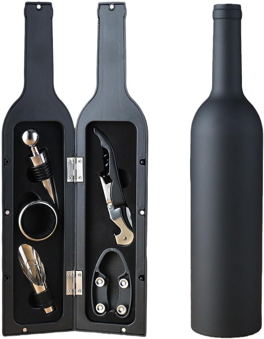 Creative 5-piece red wine set, bottle opener, wine stopper, high-end wine set, 3-piece set, red wine set gift(Wine glass set)