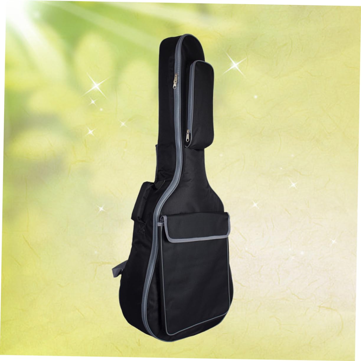 Yardwe Borsa Tracolle 41 Pollici Acustica per Chitarra Imbottita Doppie | Nero in Nailon, Protezione Spessa, Trasporto a Spalla, Design Doppie Cinghie