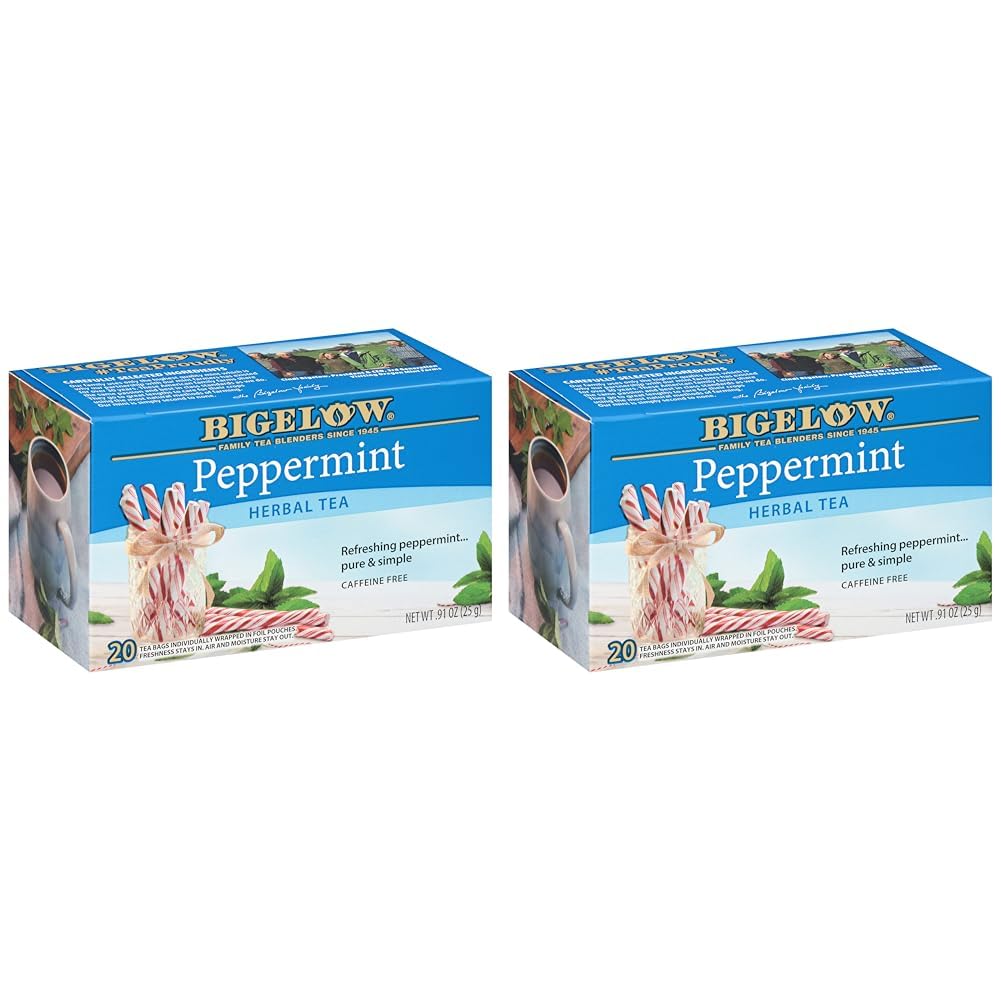 Bigelow Peppermint Caffeine Free Herbal Tea, 20 ct (Pack