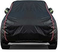 Vista 20 de Funda de Coche Transpirable de Nuevo Material, Funda Impermeable para Coche, Puertas con Candados y Cremalleras, Protección UV Impermeable