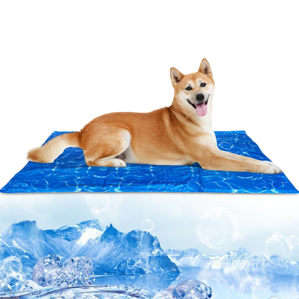 AUPETEK Dog & Cat Cooling Gel Mat Summer Ice Cool Non-Slip Breathable Pet Pad Ripple Pattern