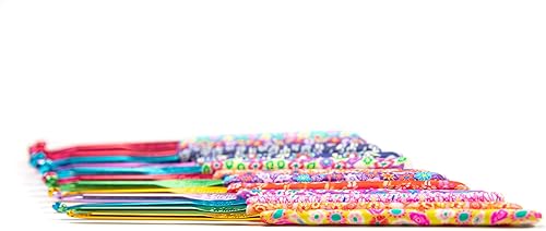 Miniatura 8 de The Quilted Bear Juego de ganchos de ganchillo  Ganchos de ganchillo florales de agarre suave premium con mango de arcilla polimérica, kit de 12