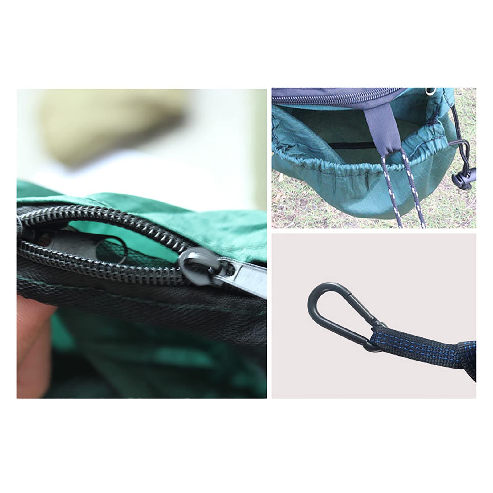 Hamac, 260 cm × 140 avec filet de voyage portable sangles d'arbre