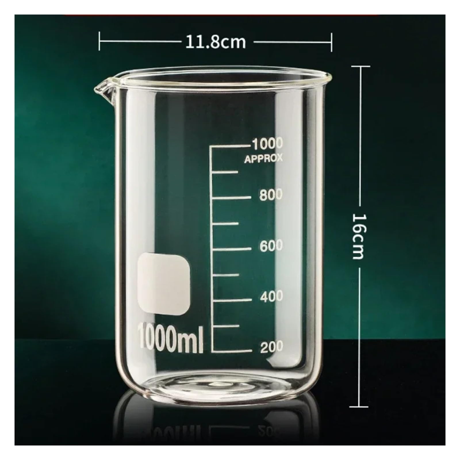 Glasmessbecher Messbecher aus hochborosilikatglas mit transparenter Skala, hitzebeständig, for Labor, Küche und Backen, 50/100/150/250/500/1000 ml(500ml)