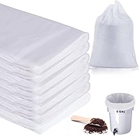 Vista 1 de Paquete de 50 filtros de café frío, filtros comerciales de 20 x 20 pulgadas, bolsa de filtro para café de hasta 5 libras, se adapta a cubos de 5