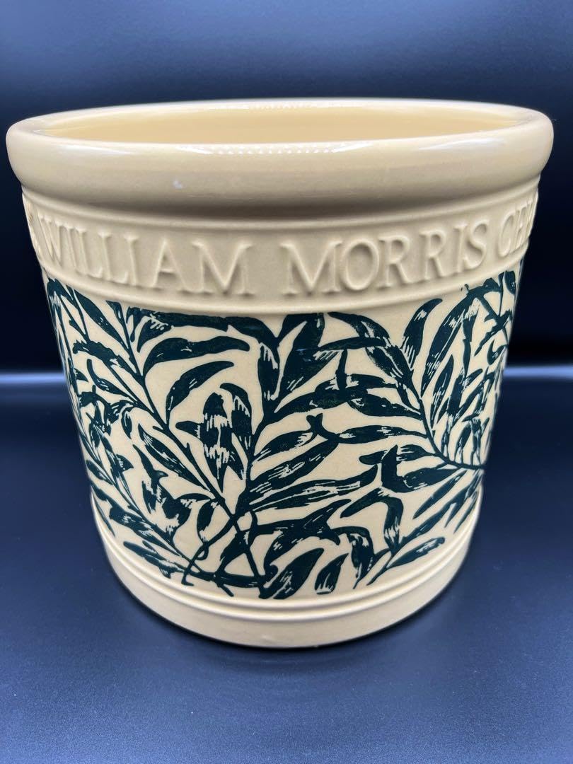 ウィリアムモリス リーフシリンダー24cm 植木鉢 日々草ミキ4号