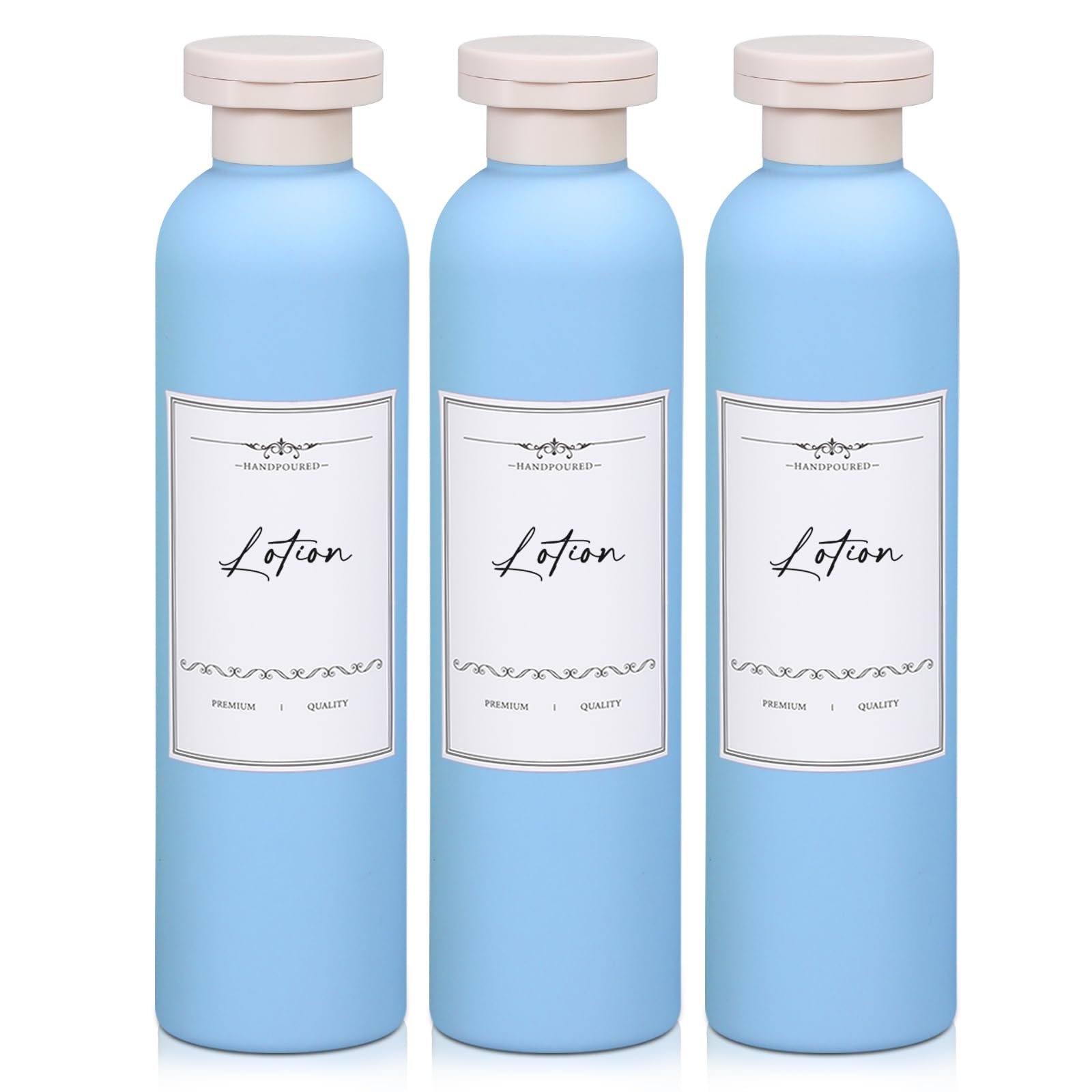 UMETASS Travel Shampoo Bottle, Empty Plastic Squeeze Bottles 8.8oz with Flip Cap, Lotion Container for Toiletries Travel Size Shampoo and Conditioner