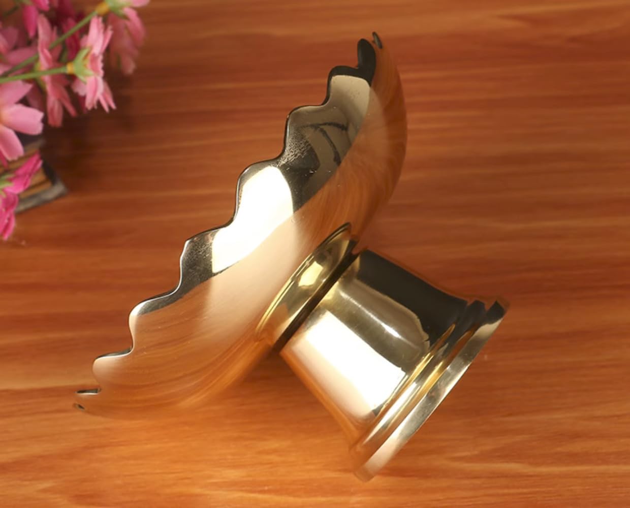 Vassoio per offerte di frutta, Fornitura da 9,5 cm Temple Ju Household Pan Lotus Ottone