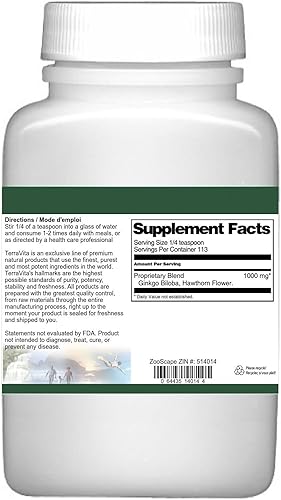 Miniatura 3 de TerraVita Polvo de soporte circulatorio - Ginkgo y Espino (4 oz, ZIN 514014) - Paquete de 3