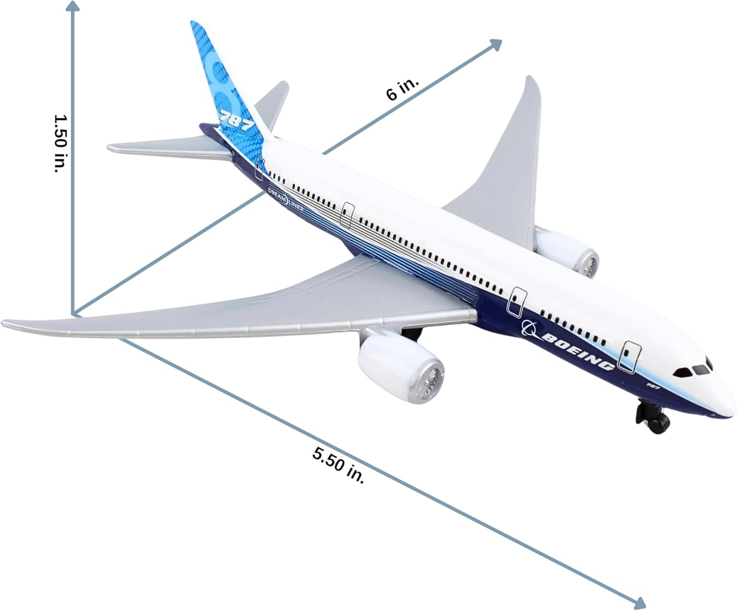 Daron Toy Airplane – Boeing 787 – Die-Cast Metal Model Airplane Toy with Plastic Parts for Kids Ages 3+