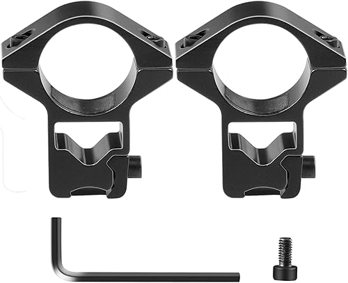 Vista 19 de Anillos de alcance de cola de milano de 1 pulgada, paquete de 2 anillos de montaje de alcance de 1 pulgada de perfil alto o mediano para rieles