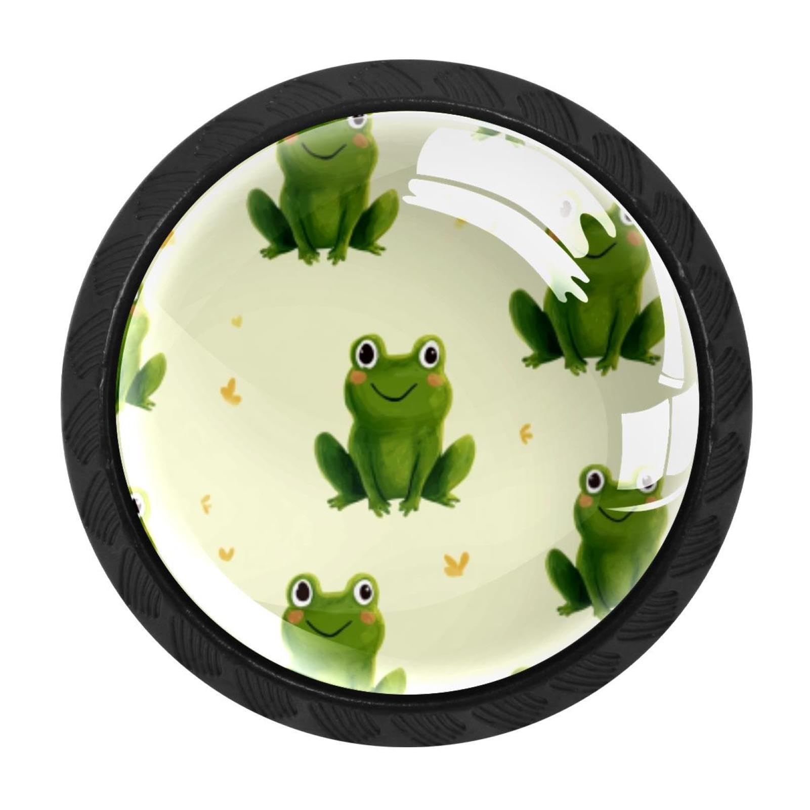 CHENZZZZ 4 Pieces Kitchen Cabinet Knobs Cute Frog Drawer Knobs Dresser Knobs Drawer Pulls Door Knobs Dresser Drawer Handles Knobs for Dresser Drawers