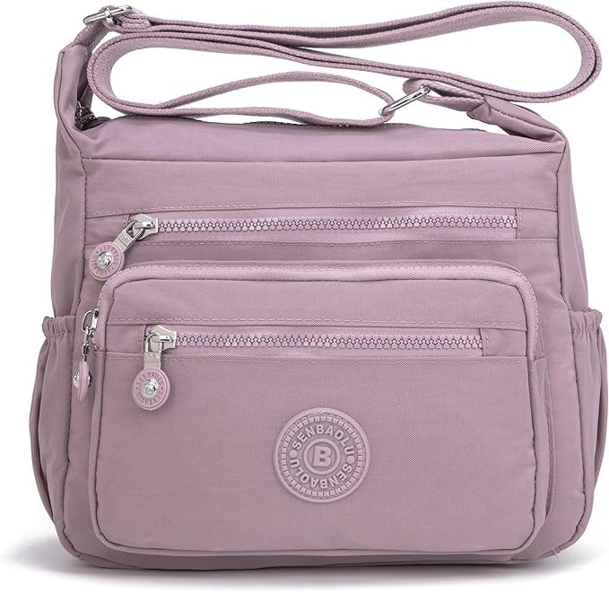 Modiq Women Crossbody Bag Waterproof Nylon Multi-layer Crossbody Bag Casual Satchel Bag Shoulder Bag Messenger Bag Travel ...