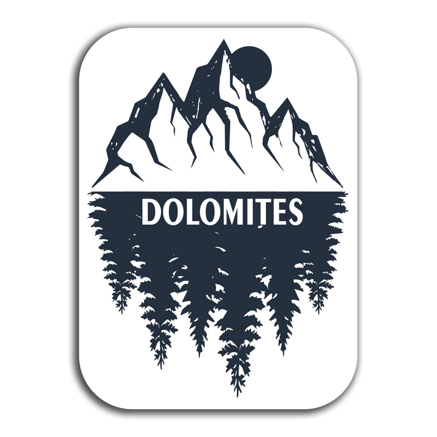 Destination Vinyl Ltd Multi 2 X 10Cm Dolomites Italy Vinyl Stickers - Travel Sticker Laptop Luggage #23345 (10Cm Tall)