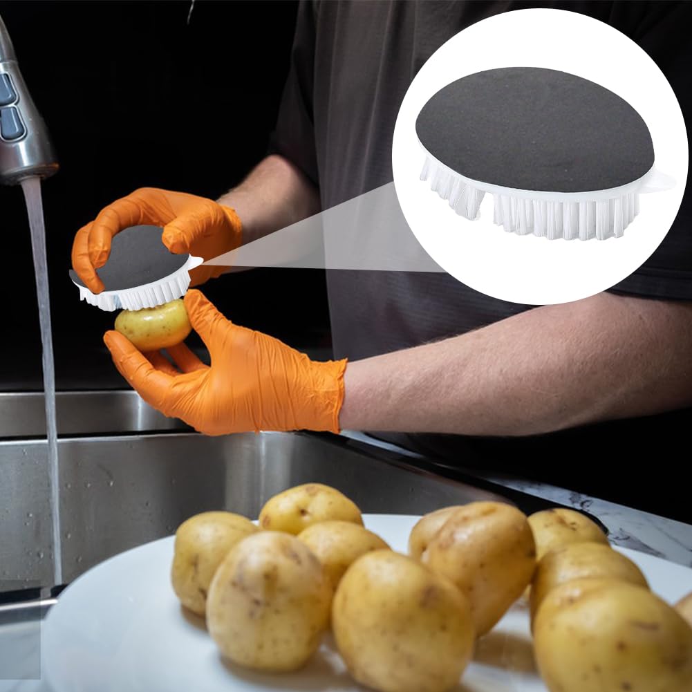 Brosse de nettoyage pour fruits et légumes, antidérapant, gris