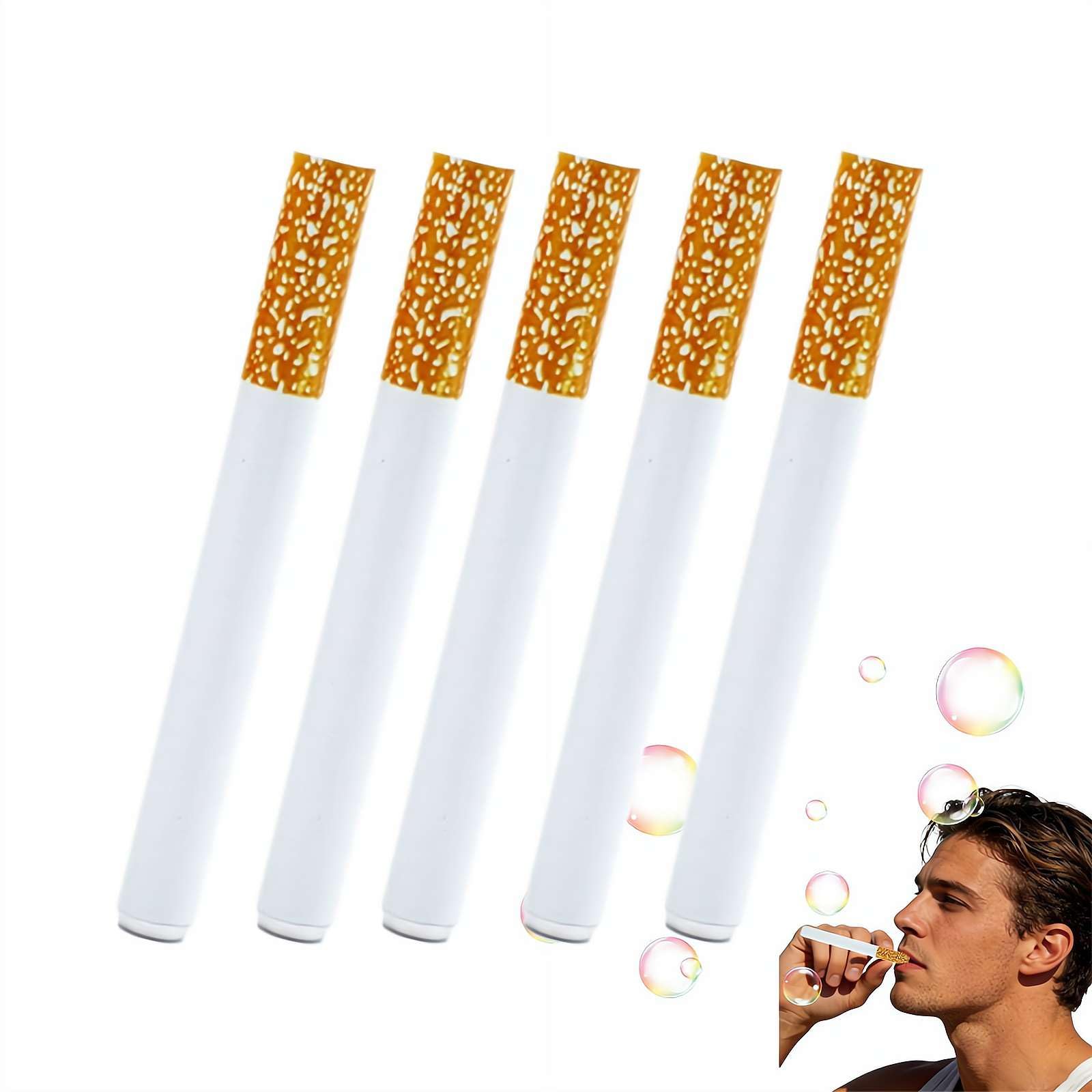 cigarettes for stress relief Bubble Toy Cigarette,Bubble Blowing Cigarette Toy,Bubbles Stress Relief Accessary,Blow Bubbles Cigarettes Sticks with Liquid Relaxation Birthday Party Gift Men Women Toys & Games Bubble Cigarette Blowing Stress-Relief Accessory