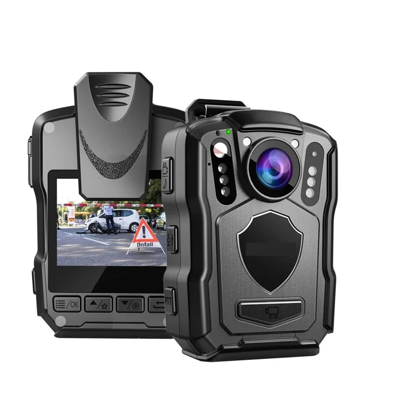 CVFRDD M5 Mini Camera 4200MAH Battery 15Hours Recording Police Body Camera HD 1440P 170° Angle Security Small Camcorder 128G(128GB)
