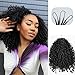 Afro Kinky Curly Knotless Pre-Separated Crochet Hair extensions Afro Twist Soft Braiding human hair extensions for Women Natural Color 16 Inch 60g