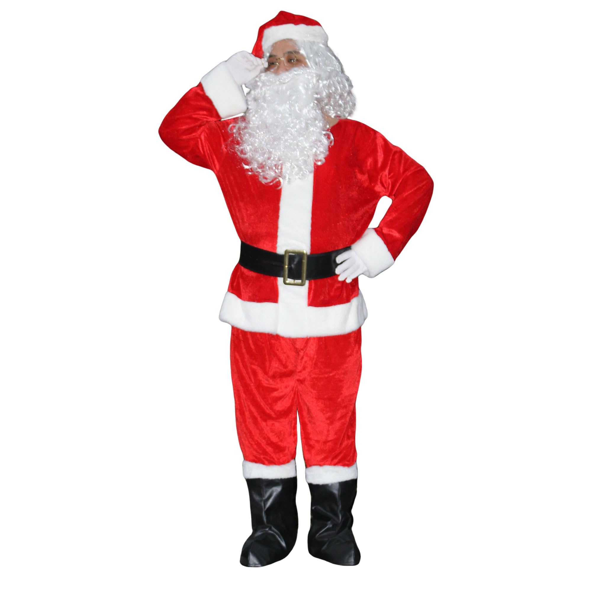 SELORE Disfraz de Papá Noel adulto para hombre, vestido de Papá Noel unisex, Santa Claus Christmas Suit Cosplay (XL)