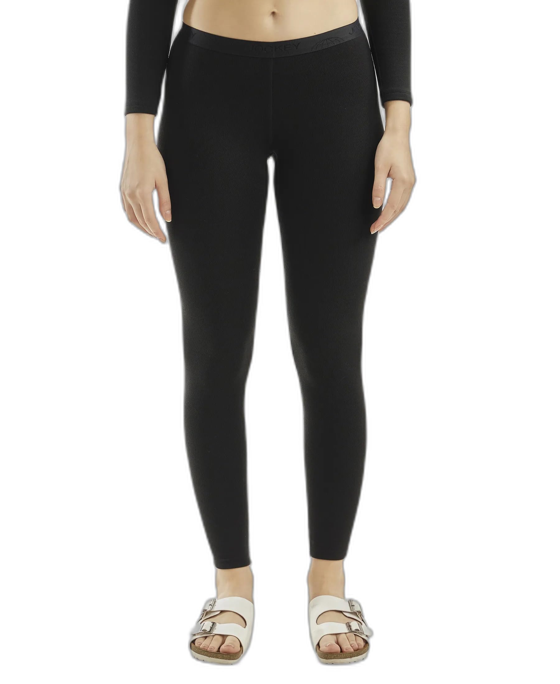 2541 Women's Soft Touch Microfiber Elastane Stretch Fleece Fabric Thermal High Rise Leggings with Stay Warm Technology