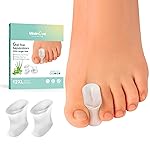 Welnove Upgraded Gel Toe Separators - 12-Pack Aloe Vera Extract Infused Silicone Toe Spacers for Straightening Overlapping Toes, Bunions, Calluses - Bunion Corrector for Men and Women (X-Large Size)