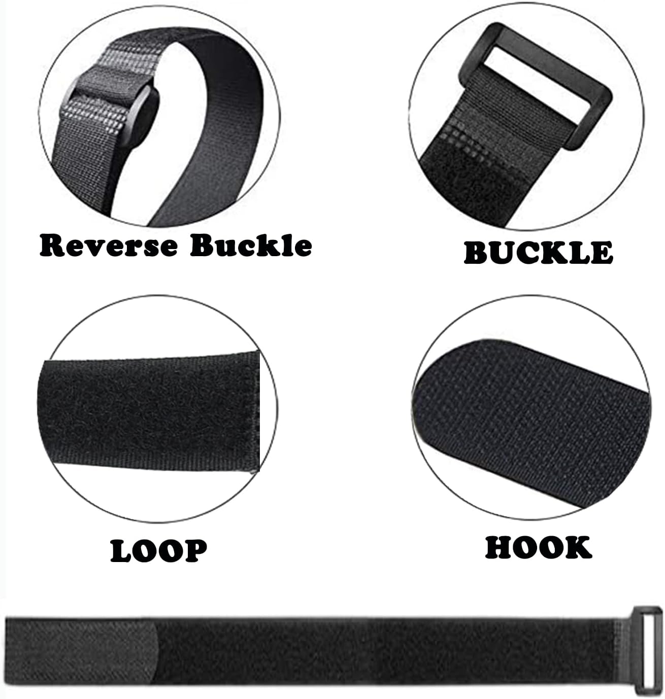 12 Pack(16x1 Inch) Reusable Fastening Cable Straps,Cinch Straps image 4