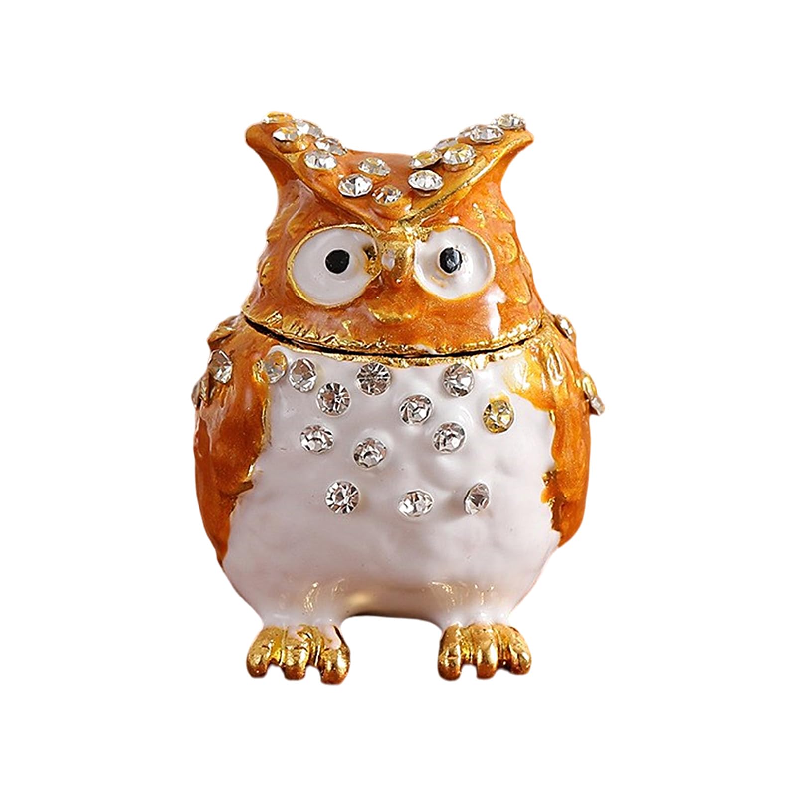 Msioytog Owl Designs Jewelry Organizers Alloy Crafted Decorative Storage Case for Rings Bracelets Owl Designs Jewelry Storage Case