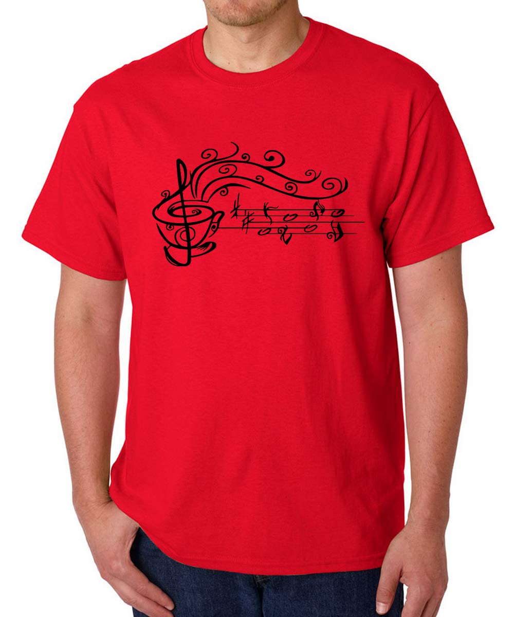 CaseriaMen's Cotton Printed T-Shirt -Tea Music | 100% Cotton | Half Sleeves | Regular Fit | Printed | Round Neck | Graphic T Shirt