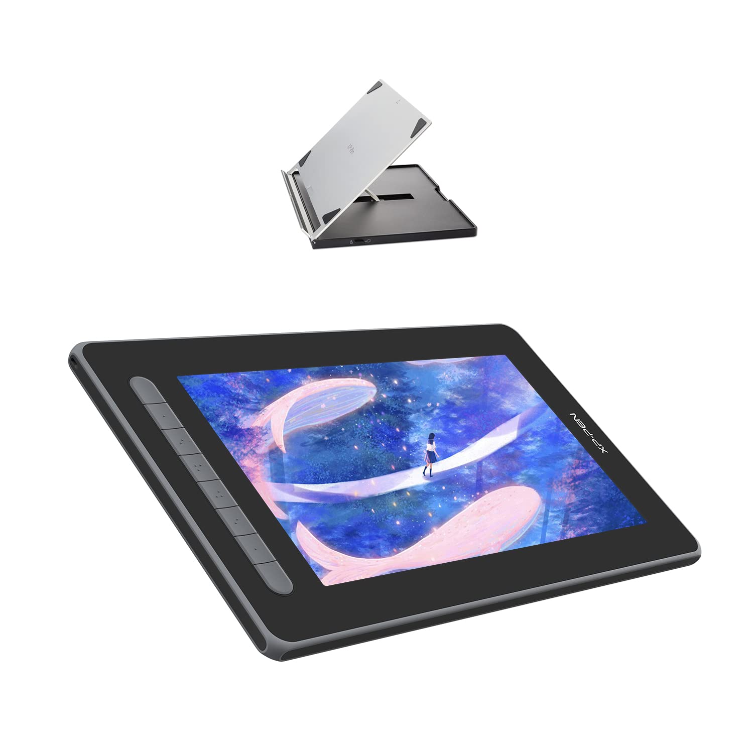 XP-PEN Artist12 2nd Drawing Tablet with Screen with XP-PEN AC18 Multifunctional Metal Drawing Pen Ta
