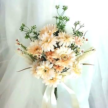 Amazon.co.jp: ウェディングブーケ 結婚式 前撮り ガーベラ ブートニア