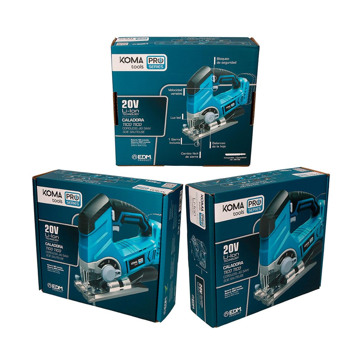 EDM 08754 Caladora 20V sin Bateria y Cargador, Koma Tools Pro Series Battery