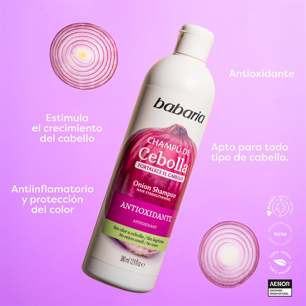 Babaria Champu Cebolla Antioxidante 380ml Sin Olores