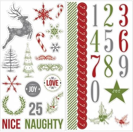 Candy Cane Lane Adhesive Chipboard 12X6 Sheets 2/Pkg-Elements