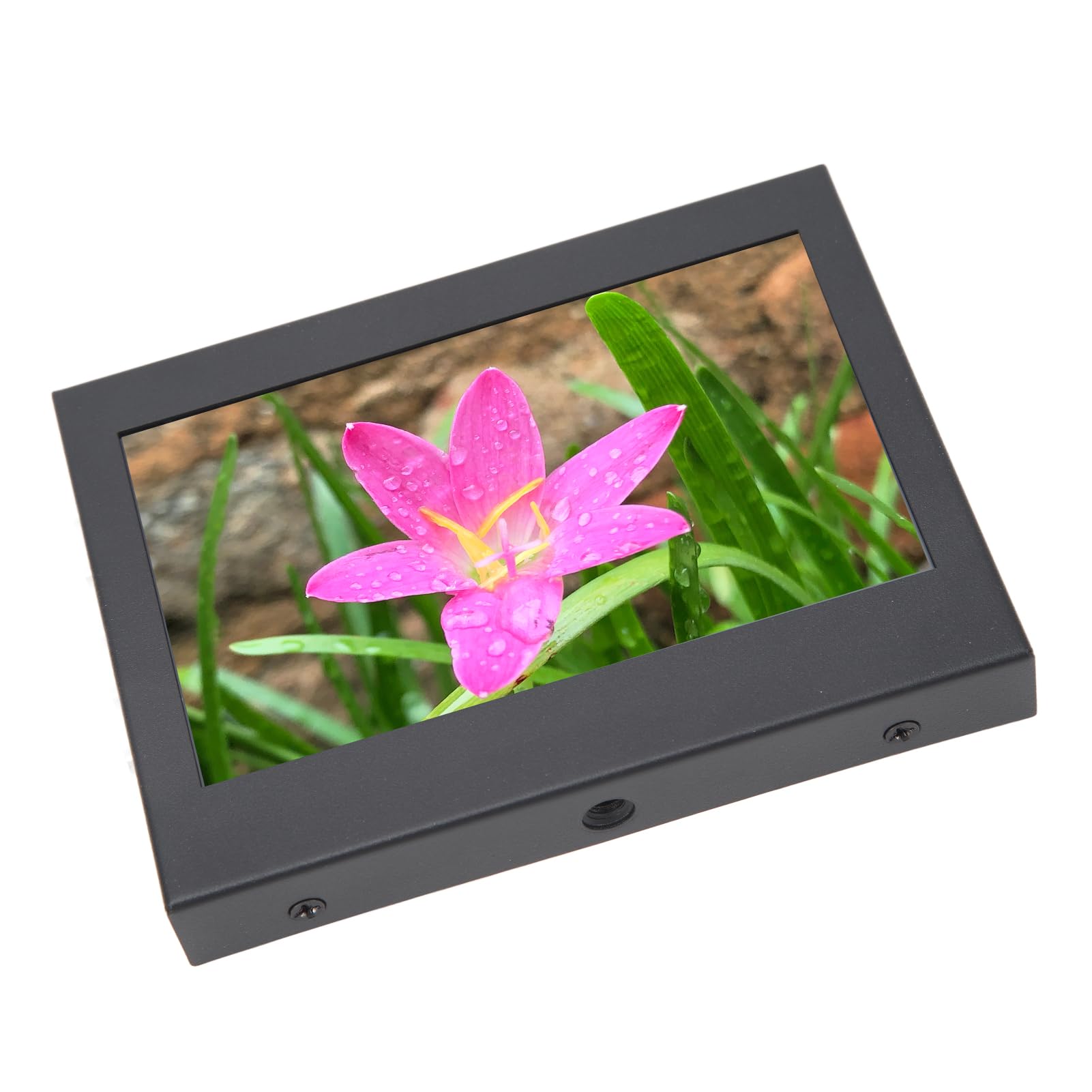 5-calowy monitor z ekranem dotykowym, rozdzielczość 800 x 480, szeroki kąt widzenia, interfejs multimedialny VGA USB HD, lekka i przenośna konstrukcja, materiał ze stopu aluminium,