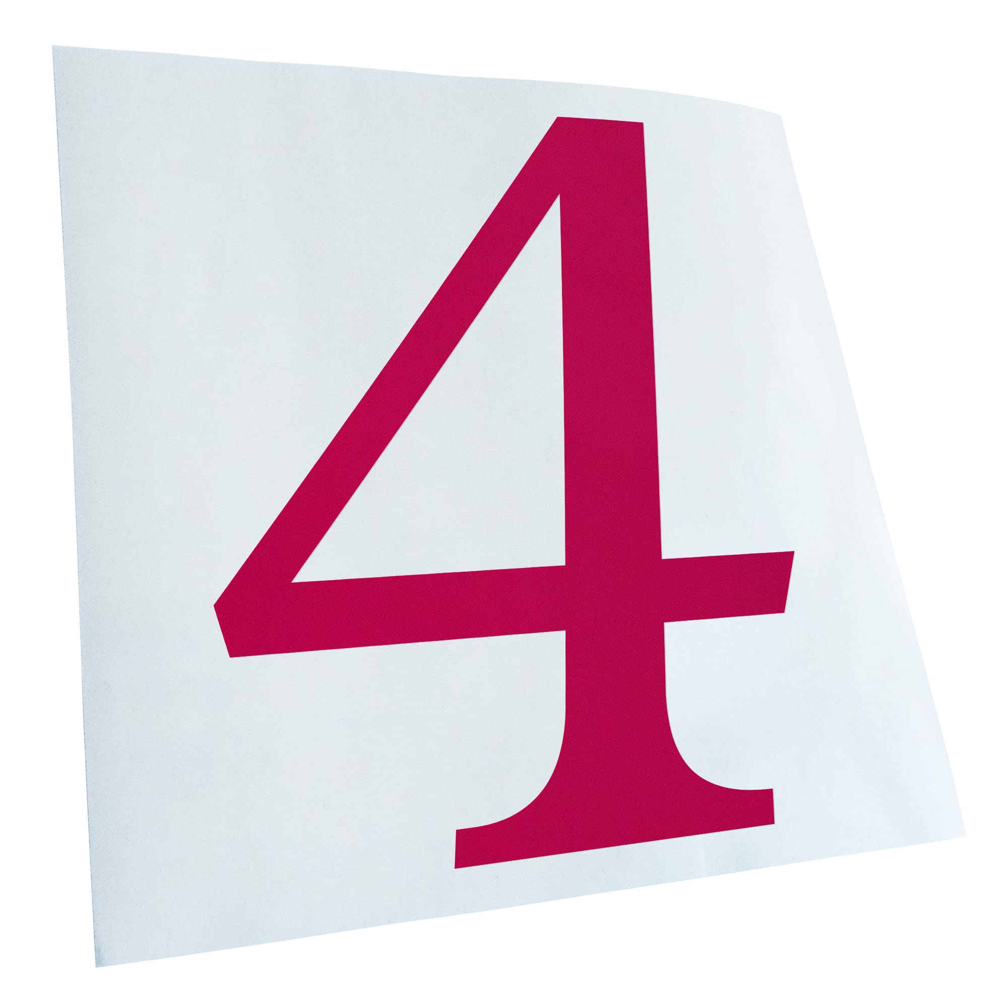 Kiwistar - Car Sticker - Pink - 24 x 19 cm Number 4 - Number Numbers - Rear Window Car Sticker Weatherproof for Car Truck Moped Truck - Sticker Exterior Self-Adhesive Tuning Accessories for Window