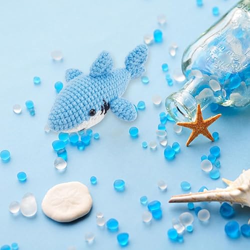 Miniatura 4 de ORIGACH Juego de 4 juegos de ganchillo de tiburón para adultos principiantes, kit de ganchillo de tiburón hecho a mano, juego completo de ganchillo