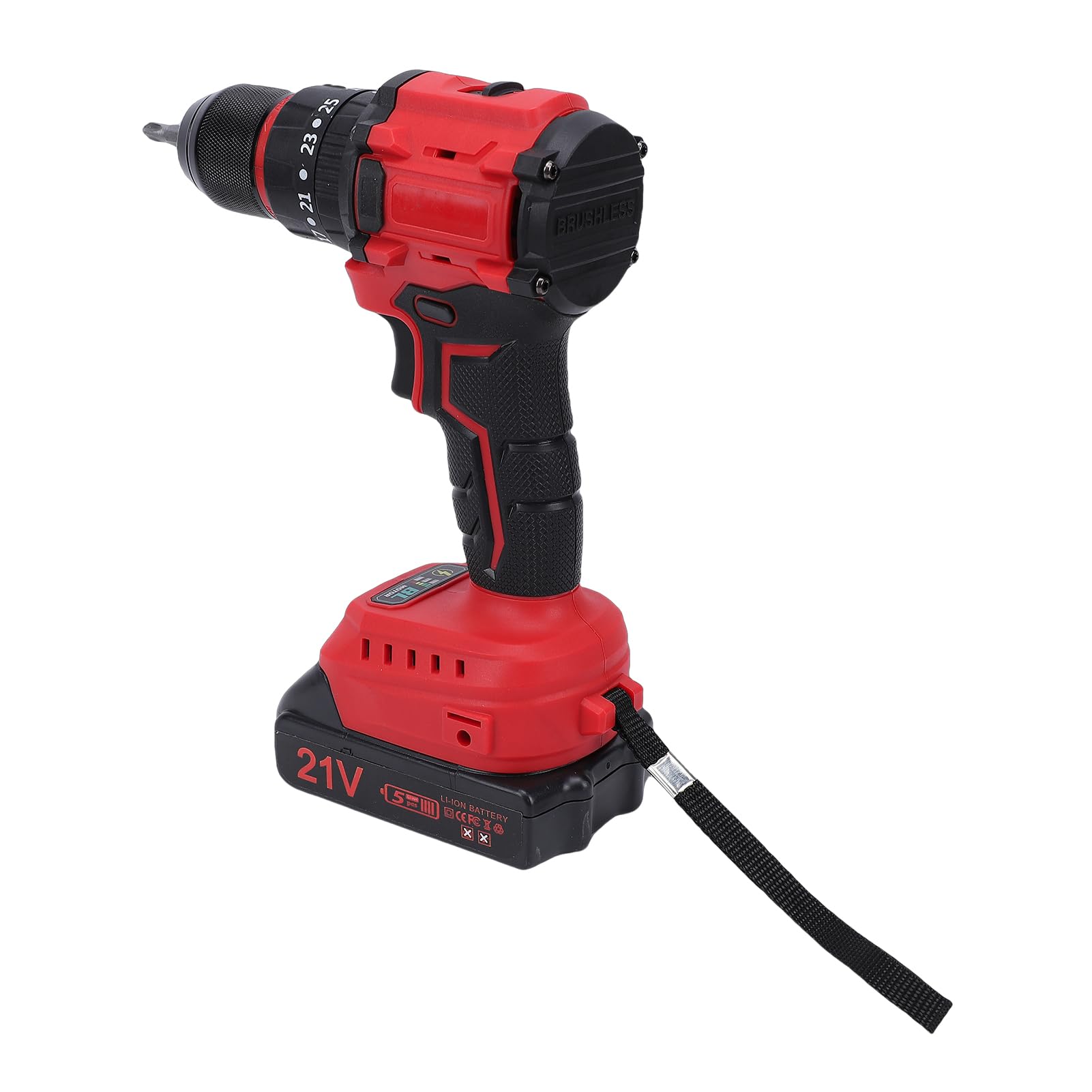 Fabater Kit Avvitatore a Percussione, Set di Utensili Elettrici per Trapano Avvitatore a Batteria da 1450 Giri/min con 2 Batterie e Caricabatterie, Punte Multiple, Livella a Bolla (EU)
