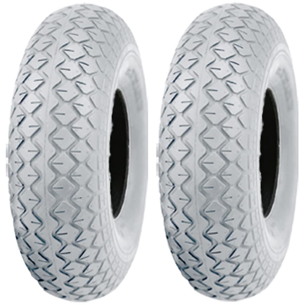 2.80/2.50-4 Grigio Mobility Scooter Pneumatici Blocco Pneumatico Non Marcatura (Set di 2)
