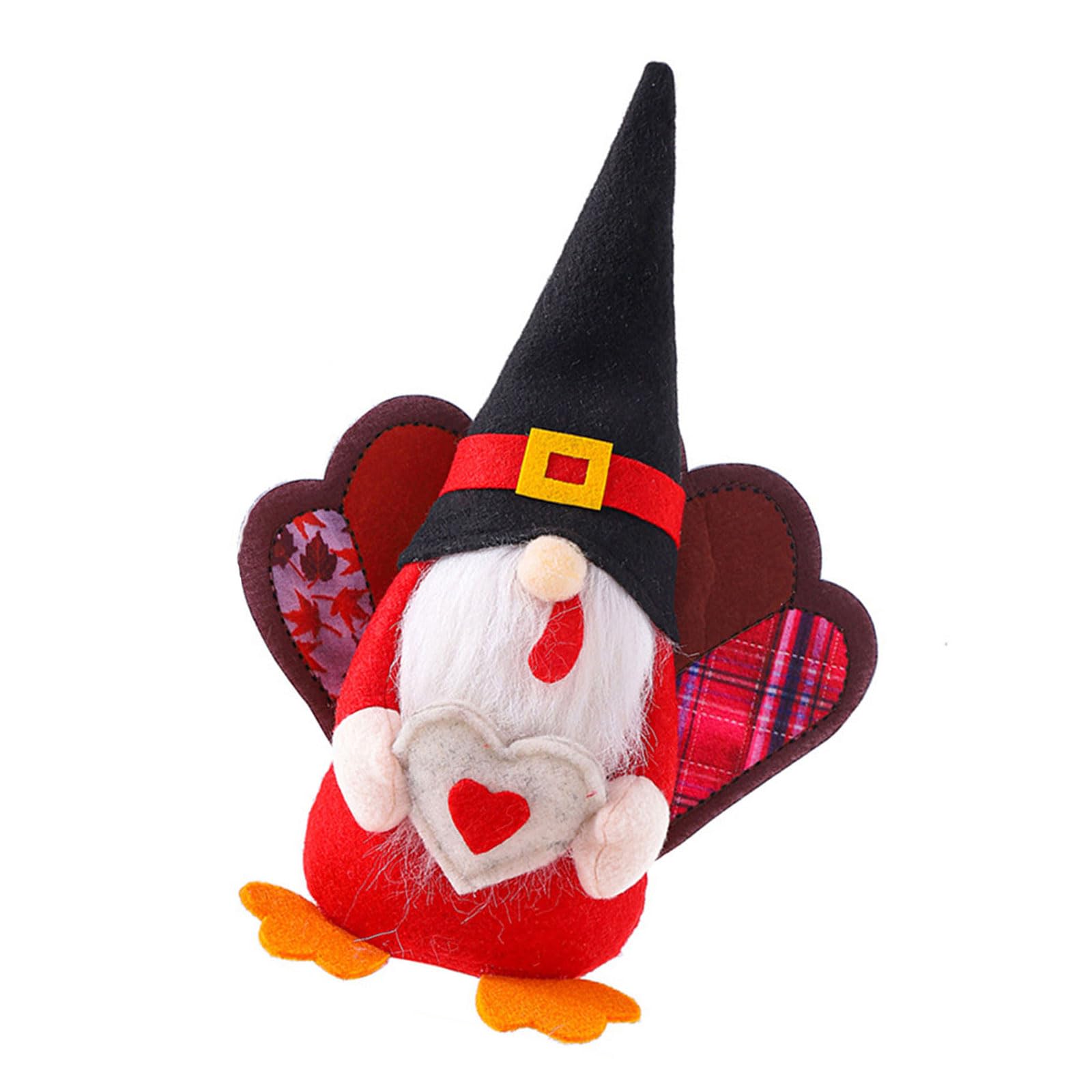 Hzbb Multicolor Turkey Doll Desktop Ornament Stuffed Toy Dwarf Figure Doll For Home Decoration Thanksgiving Table Centerpieces Holiday Plush Toy