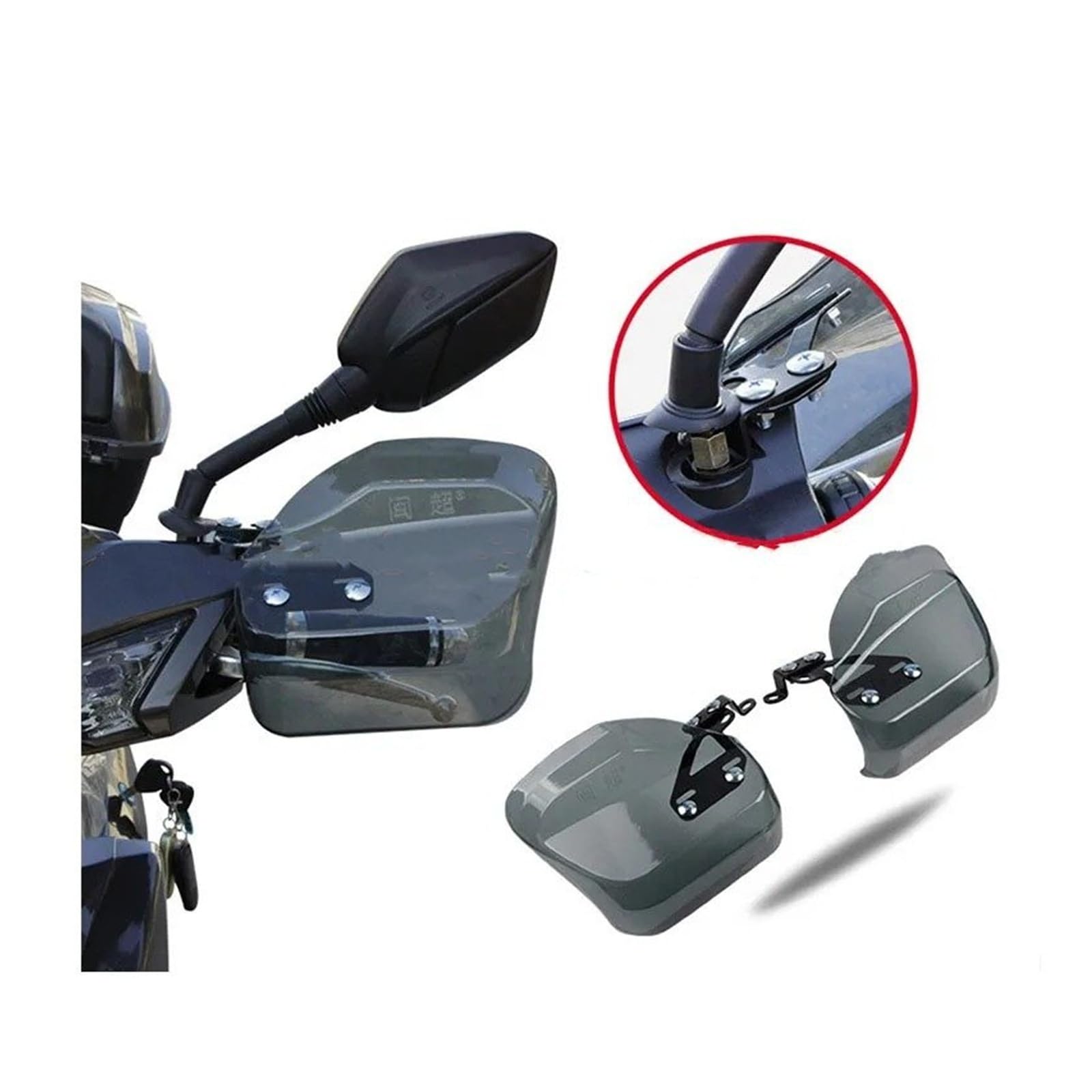 Poignée Garde Bouclier Moto Bouclier De Protection Des Mains Coupe-vent, Équipement Pour Moto Et Scooter, Réflexion Nocturne Universelle