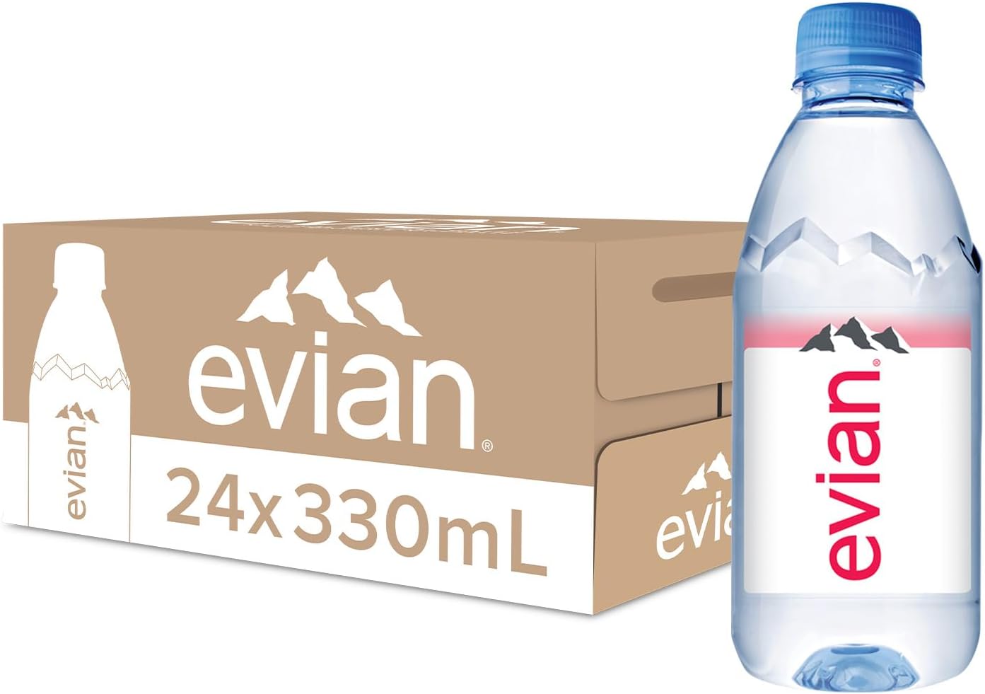 Evian Still Mineral Water 330 ml (Pack of 24)