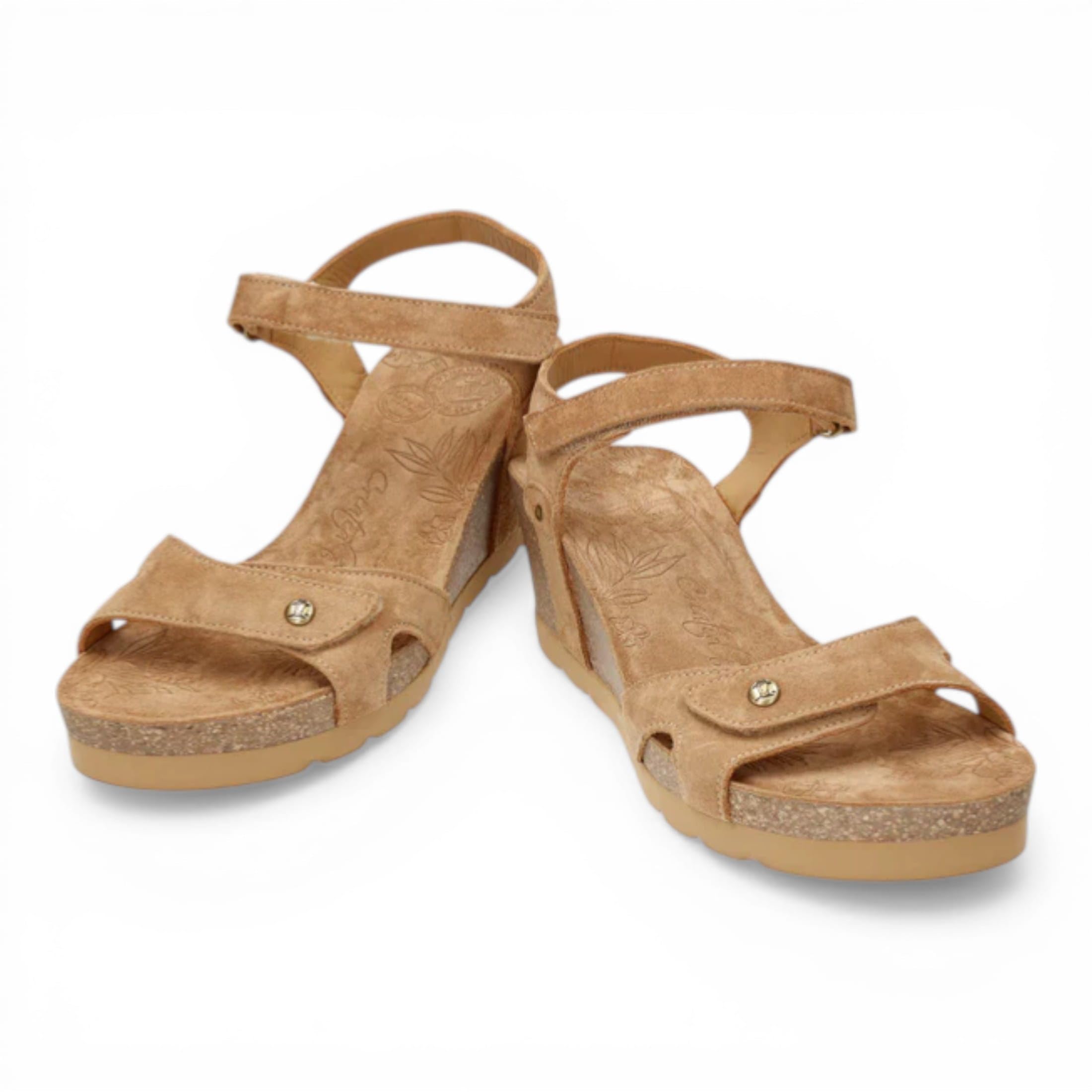 Panama Jack Sandalias de piel con cuña Julia para mujer