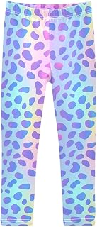 KLL Holographic Leopard Print on Gradient Girls Cotton Pants Casual High Waisted Athleisure Pants Exercise