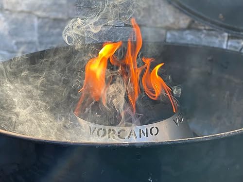 Miniatura 3 de Vorcano BBQ Brand - Cono de parrilla de carbón Vortex de acero inoxidable compatible con hervidor Weber, huevo verde grande, Kamado Joe